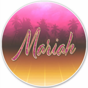 Mariah Vorname Name golden pink Aufkleber Sticker
