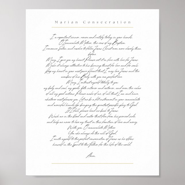 Marian Consecration Poster (Vorne)