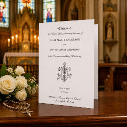 Marian Cross-Catholic Wedding Program