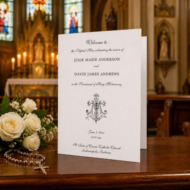 Marian Cross-Catholic Wedding Program (Von Creator hochgeladen)