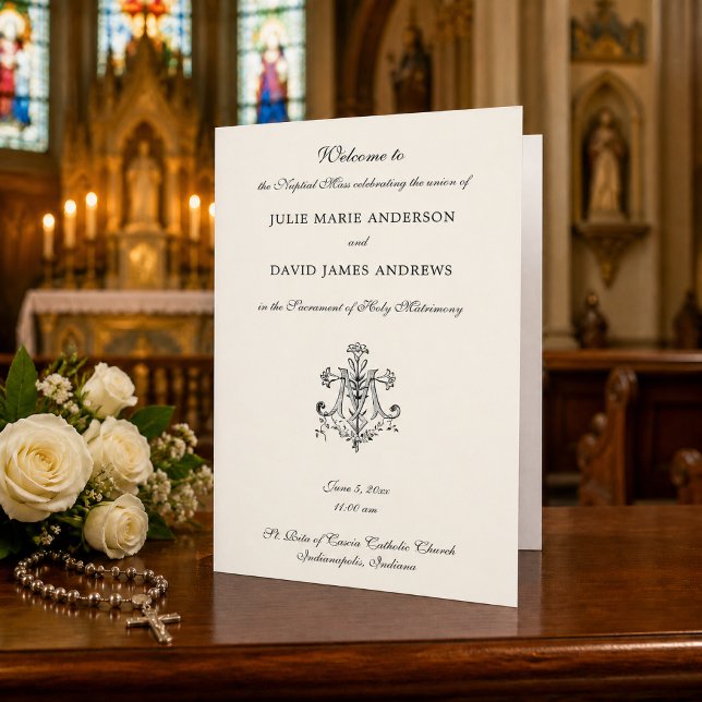 Marian Cross-Catholic Wedding Program (Von Creator hochgeladen)