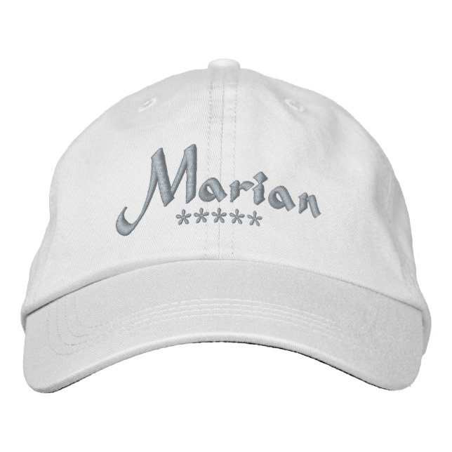 Marian Name Bestickte Baseballkappe (Vorderseite)