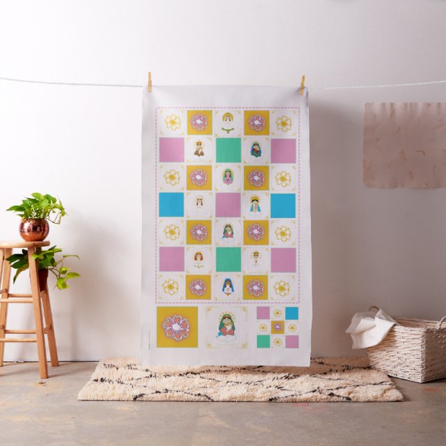 Marian Niedlich Saint Baby Quilt Squares Stoff (Beispiel)