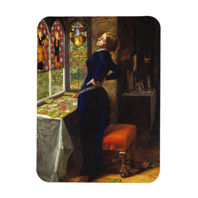 Mariana im moated Grange John Everett Millais Magnet (Vertikal)