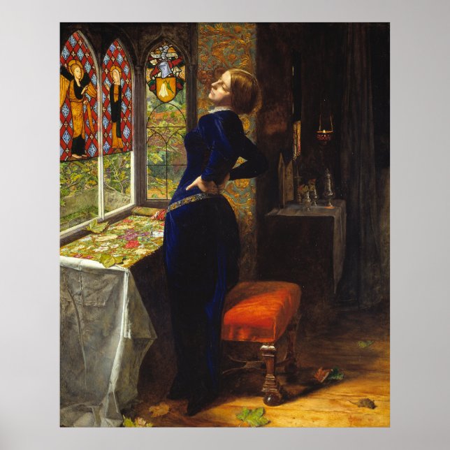 Mariana - John Everett Millais Poster (Vorne)