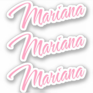 Mariana Nom décoratif en rose x3 Sticker
