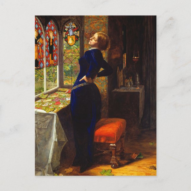 Mariana von John Everett Millais (1851) Postkarte (Vorderseite)