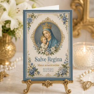 Marianische Blumensalbe Regina Devotionalgruß Karte