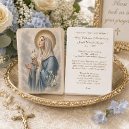 Marianische katholische Hochzeitsgebetskarte