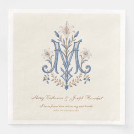 Marianisches Monogramm Katholische Hochzeit mit Sc Serviette