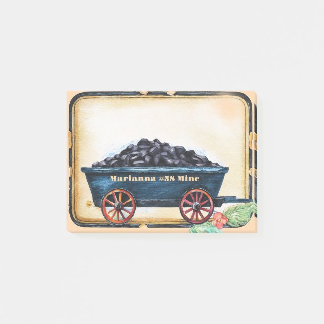 Marianna Pa Coal Miner Note Pad Post-it Klebezettel (Vorderseite)