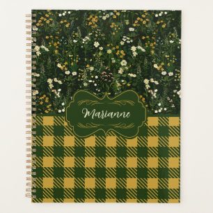 Marianne Dark Daisy Plaid Floral