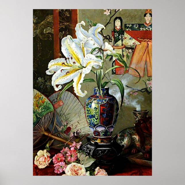 Marianne North - Vintage Kunstmalerei, Japan Poster (Vorne)