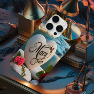 Marias Herzstein Sonnenuntergang Case-Mate iPhone Hülle