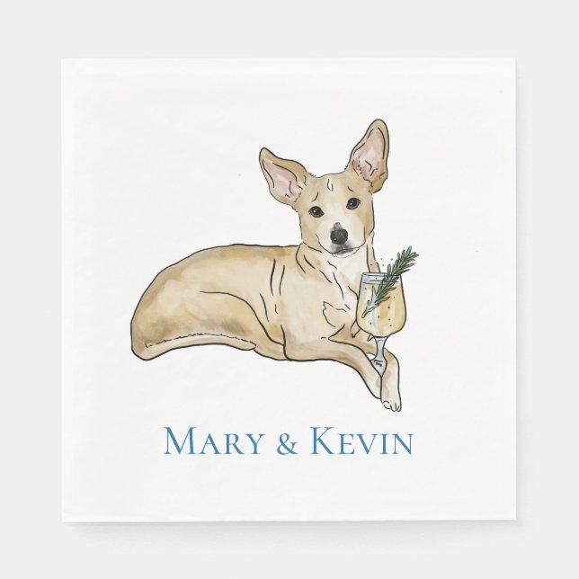 Marias Hund Napkins chiwawa Serviette (Vorderseite)