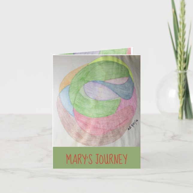 Marias Reise, Jesus Geburt, Weihnachten Karte (Vorderseite)