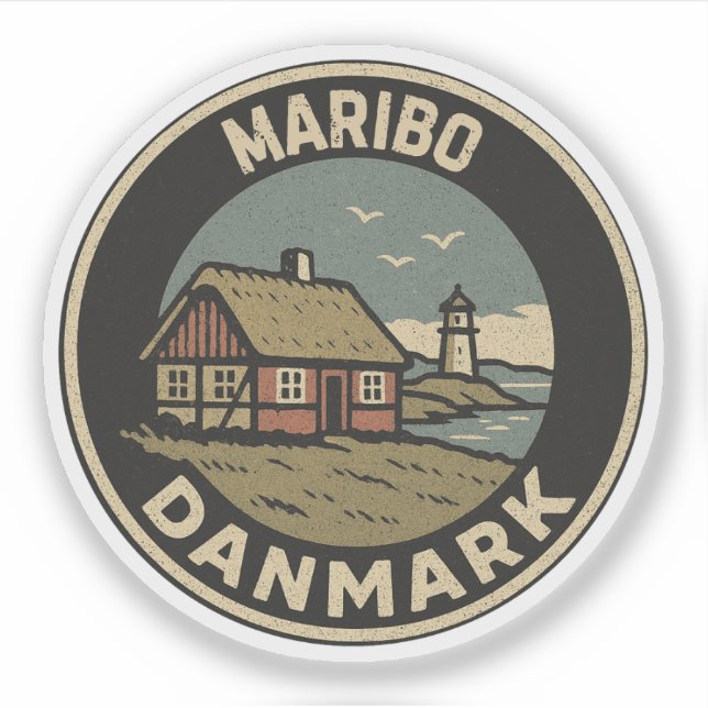 Maribo, Dänemark Aufkleber (Vorderseite)