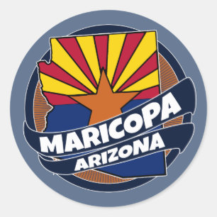 Maricopa Arizona Flagge barst ringsum Aufkleber