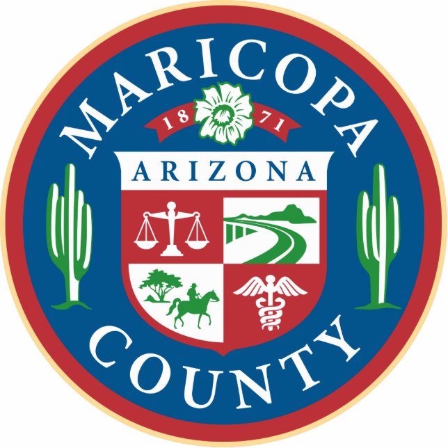 Maricopa Landkreis Siegel Freistehende Fotoskulptur (Vorne)