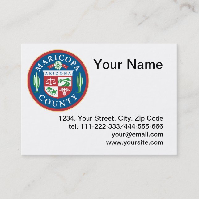 Maricopa Landkreis Siegel Visitenkarte (Vorderseite)