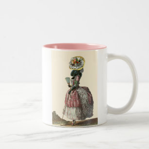 Marie Antionette Black Poodle Kostüm aus dem 18.  Zweifarbige Tasse