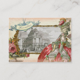 Marie Antoinette an Versaille Visitenkarte