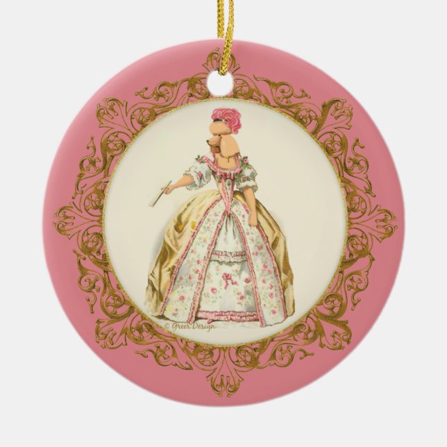 Marie Antoinette Apricot Keramikornament (Vorne)