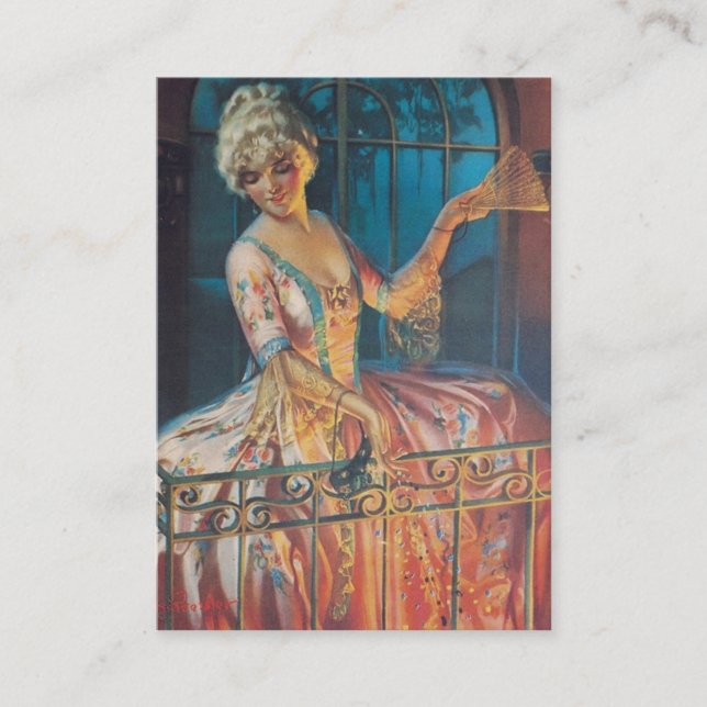 Marie Antoinette Balcony Malerei Visitenkarte (Vorderseite)