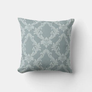 Marie-Antoinette-Blaue-Damast inspiriert Kissen