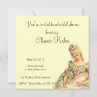 Marie Antoinette Bridal Dusche Einladung