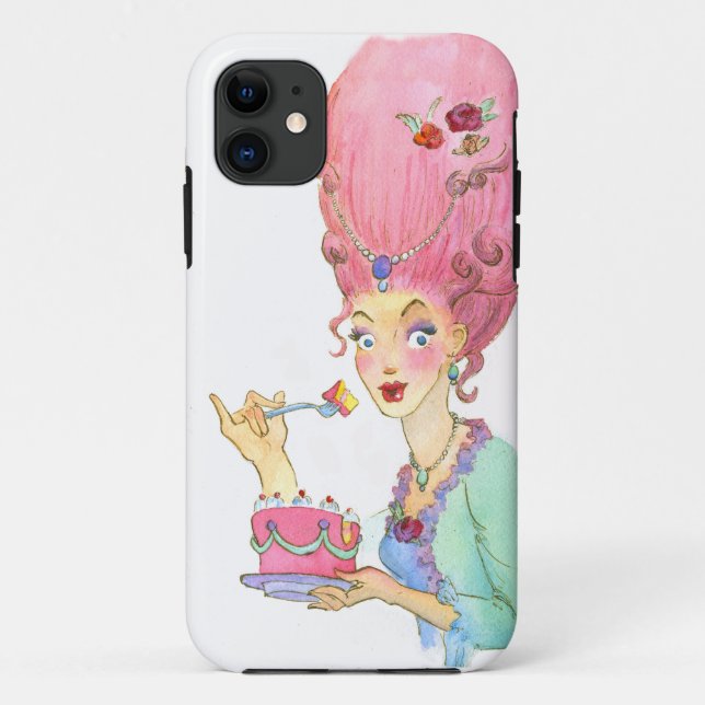 Marie Antoinette Button hoch und Kasten des Case-Mate iPhone Hülle (Rückseite)