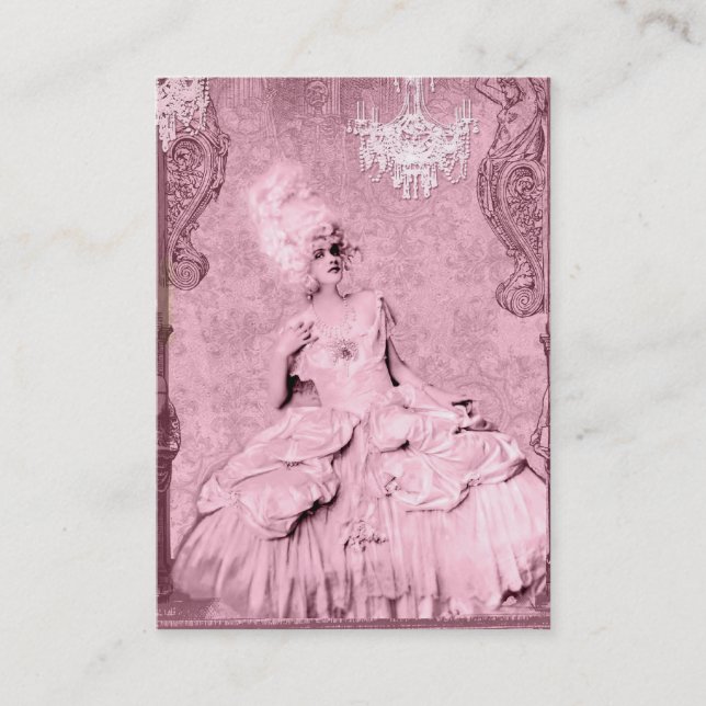 Marie Antoinette Chic-Couture-Geschäfts-Karten Visitenkarte (Vorderseite)