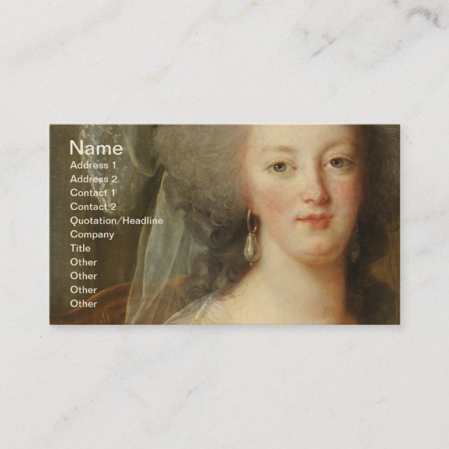 Marie Antoinette & Children Le Brun Fine Art Visitenkarte (Vorderseite)