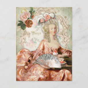 Marie Antoinette Cup Cake Tea Rose Postkarte