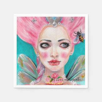 Marie Antoinette Cupcake Fee - Königin Bee Napkin Serviette