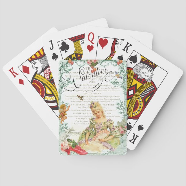 Marie Antoinette & Cupid Spielkarten (Rückseite)