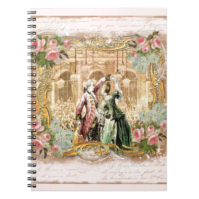 Marie Antoinette Dance Versailles in Pink Notizblock (Vorderseite)