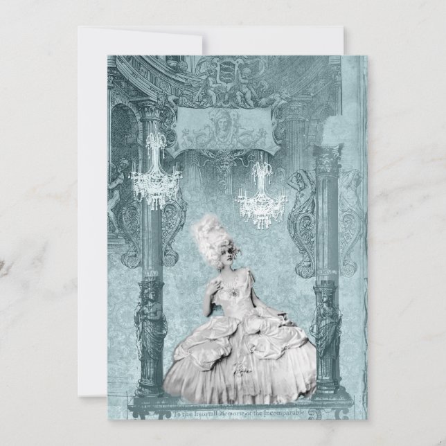 Marie Antoinette Diamanten und Staub-Einladungen Einladung (Vorderseite)