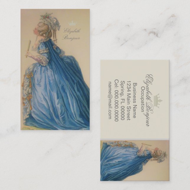 Marie Antoinette Dress - Visitenkarte (Vorne/Hinten)