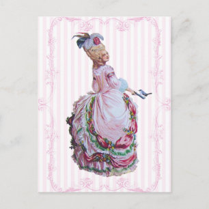 Marie Antoinette En Pink Invitation Cartes Postale