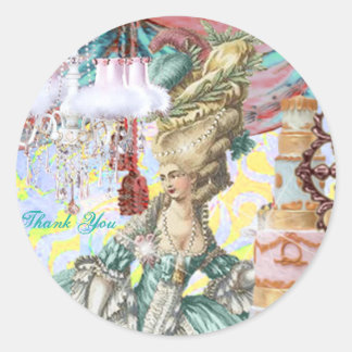 Marie Antoinette Étiquette ronde par Michelle Fale