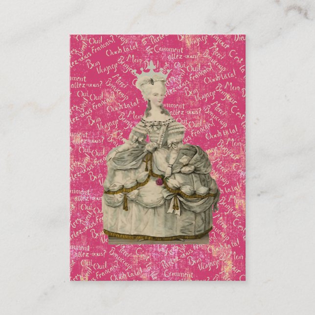 Marie Antoinette extravagantes Kleid (mehr Wahlen) Visitenkarte (Vorderseite)