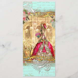 Marie Antoinette Fête à Versailles Invitation