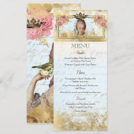 Marie Antoinette Französisch inspiriert Shabby-Par Menükarte