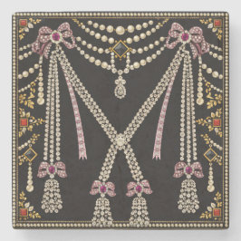 Marie Antoinette französisch inspiriertes Design m Steinuntersetzer