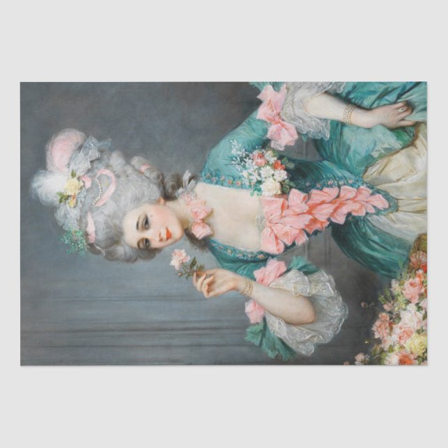 Marie Antoinette French Decoupage Decoupaging Seidenpapier (Vorderseite)