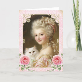Marie Antoinette,French,Paris,cat,portrait,カード Dankeskarte