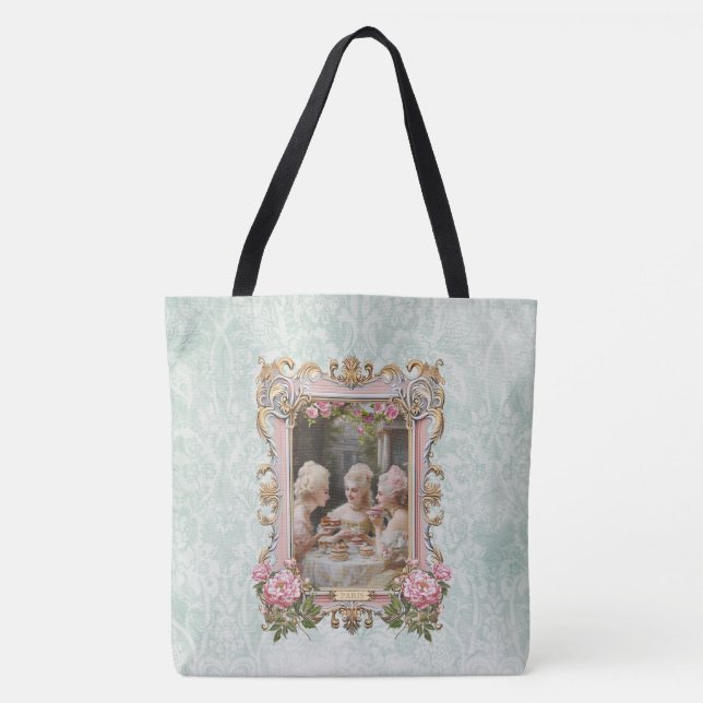 Marie Antoinette,French,Paris,roses,cakes Tasche (Vorderseite)