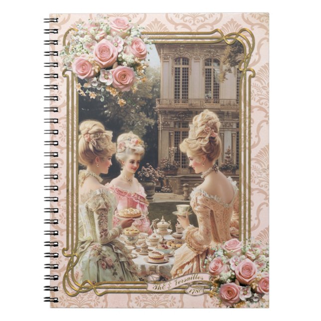 Marie Antoinette,French,Paris,tea,cake,roses メモ帳 Notizblock (Vorderseite)