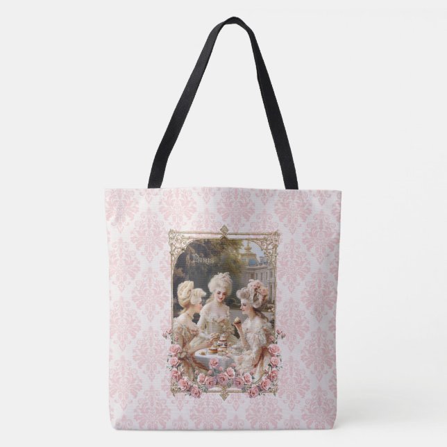 Marie Antoinette,French,Paris,tea,cake,roses,手提げ袋 Tasche (Vorderseite)